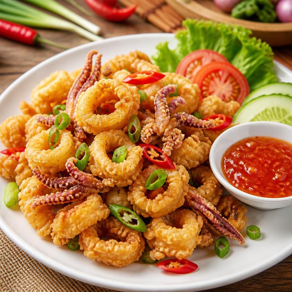 Bakmi Golek Cumi Goreng Tepung
